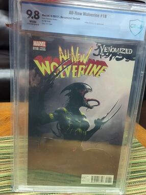 Marvel Venomized All-New Wolverine #18 Comic Book Cover - Black, Yellow, Red